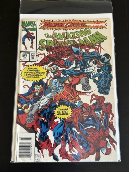 The Amazing Spider-Man Marvel Comics #379 1993 Key "Maximum Carnage" part 7.