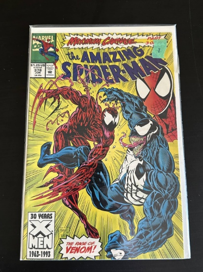 The Amazing Spider-Man Marvel Comics #378 1993 Key "Maximum Carnage" part 3.