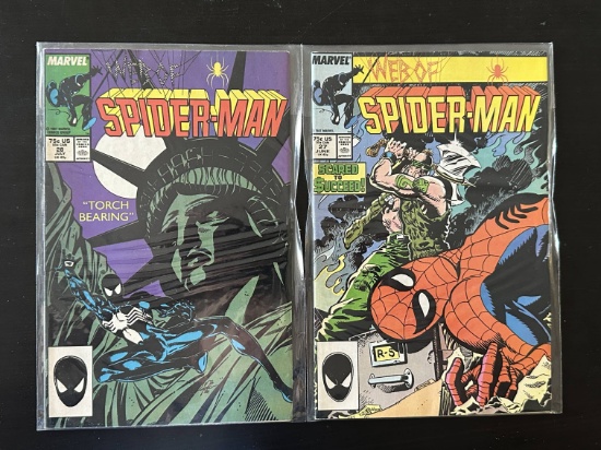 2 issues. Web of Spider-Man Marvel Comics #27 & #28 1987