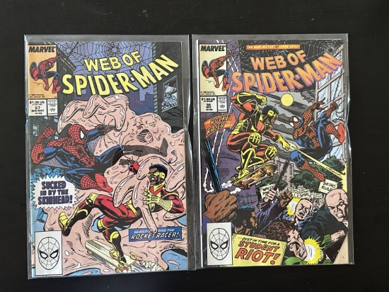 2 issues. Web of Spider-Man Marvel Comics #56 & #57 1989