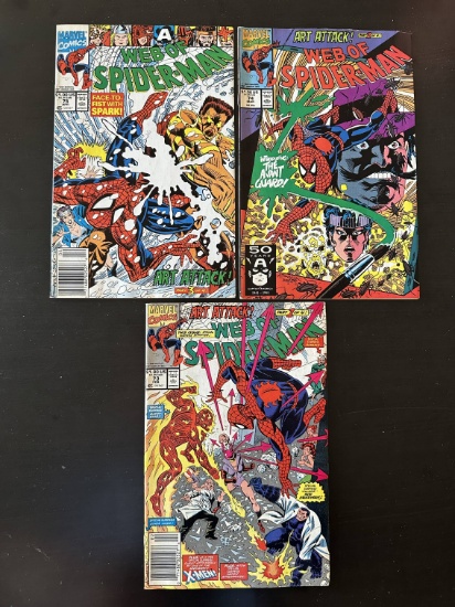 3 issues. Web of Spider-Man Marvel Comics #73, #74 & #75 1991
