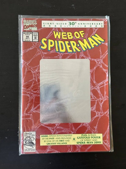 Web of Spider-Man Marvel Comics #90 1992 Key Anniversary issue celebrating 30 years of Spider-Man