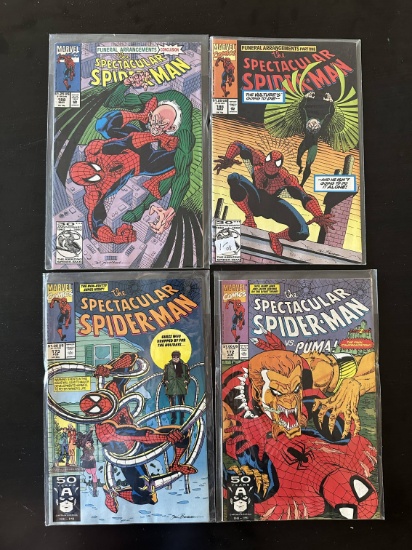 4 issues. The Spectacular Spider-Man Marvel Comics #172, #173, #186 & #188 1991, 1992