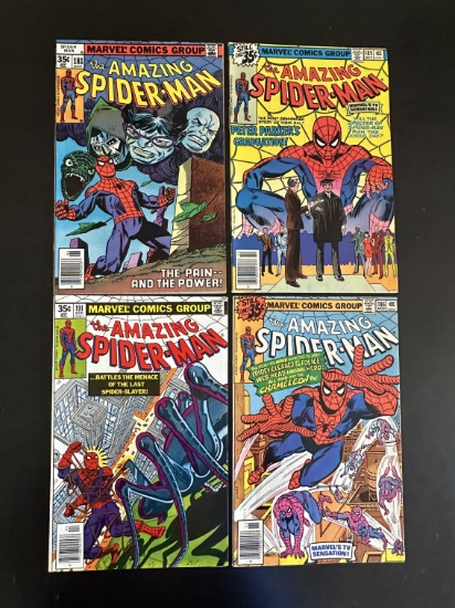 4 Issues. The Amazing Spider-Man Marvel Comics #191, #186, #185, & #181. Bronze Age 1978, 1979.