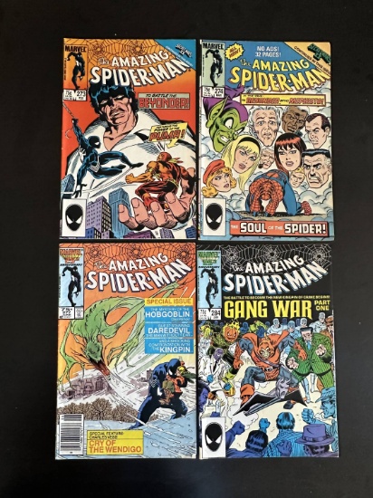 4 Issues. The Amazing Spider-Man Marvel Comics #284, #277, #274, & #273. 1986, 1987.