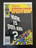 Web of Spider-Man Marvel Comics #18 1986 Key 1st cameo appearance of Eddie Brock, hands only, pushin