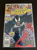 The Amazing Spider-Man Marvel Comics #332 1990 Key First time Venom is depicted with a long tongue a