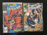 2 issues. Web of Spider-Man Marvel Comics #38 & #47 1988, 1989