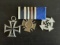 WWI / WWII German Mounted (3) Medal Bar.