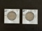 Two (1934 A and 1934 J) German 5 Mark Silver Coins.