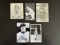 (5) Vintage Old Baseball Player Autographs.