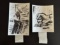(2) WWII Newspaper Cartoon Press Photos.