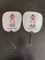 2 Vintage Milwaukee Braves Personal Hand Fans