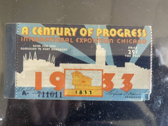 1933 Century of Progress Ticket Book.