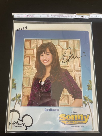 Demi Lovato Signed Disney Channel Adv. Photo.