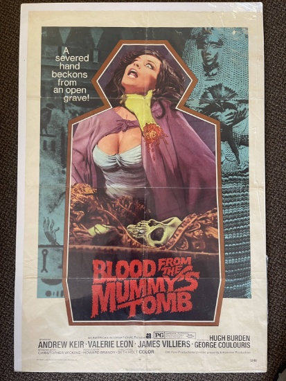 1972 Hammer Films Blood From Mummy's Tomb Poster.
