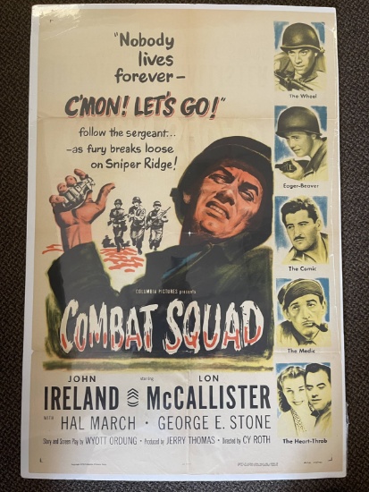 1953 WWII War Movie 1-Sheet Movie Poster.
