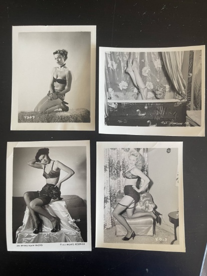 (4) 1950's Irving Klaw Pin-Up Photos.