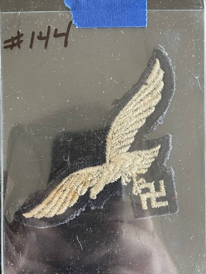 WWII German Luftwaffe Cloth Eagle - Gray