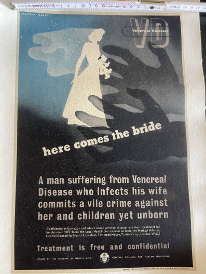 WWII British VD/Venereal Disease Prevention Poster.
