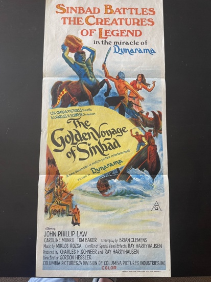 1973 "Golden Voyage of Sinbad" Movie Poster.
