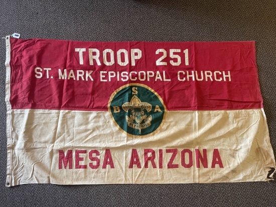 Antique Boy Scout / BSA Troop Flag.