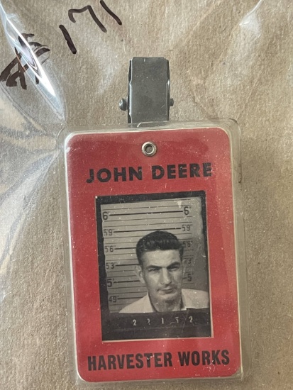 1952 John Deere Photo Employee ID/Badge.