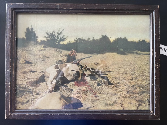Framed 1910 Photo Print of Apache Indian.