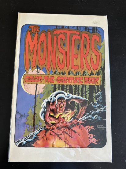 The Monsters Color the Creature Book 1974 Softcover Berni Wrightson Amazing Unused Coloring Book