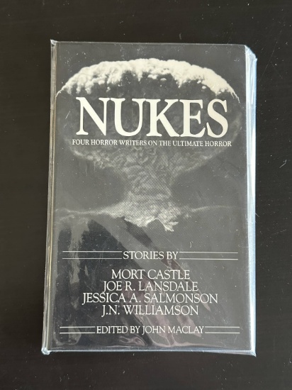 Nukes a Softback book of 4 short stories by Mort Castle, Joe R Lansdale, Jessica Salmonson and JN Wi
