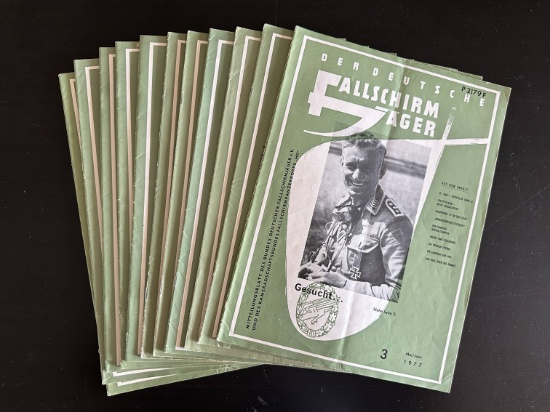 11 Issues of Derdeutsche Fallschirm Ager Magazine 1977-1979 German Magazines