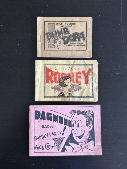 (3) Antique 8 Pager / Tijuana Bibles. X-rated comic books.