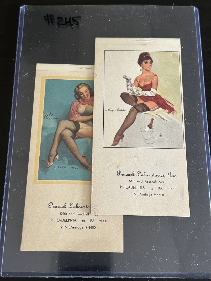 (2) Vintage Pin-Up Girl Notepads