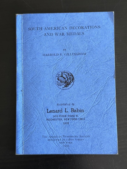 Pocket Guide to South American Decorations and War Medals 1970 Softcover Book in Great Shape