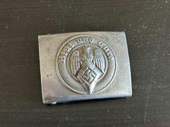 WWII German HJ Steel Belt Buckle. RZM-M4/24 marked.