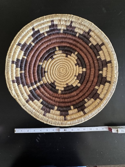 Nice AZ Indian Vintage Woven Shallow Bowl.