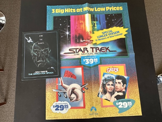 Star Trek III Video Store Poster and Movie Program.