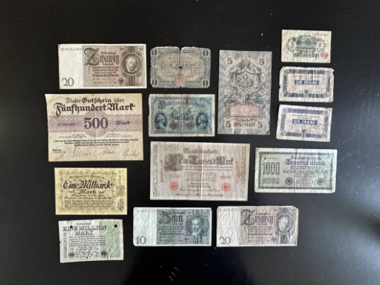 Lot of Old Foreign Currency