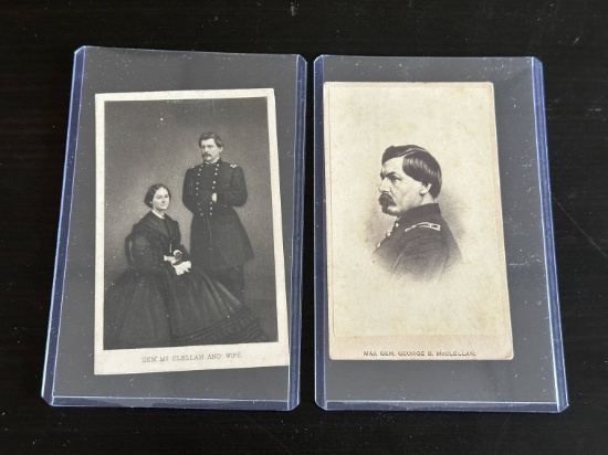 (2) Civil War Union General McClellan CdV Photos