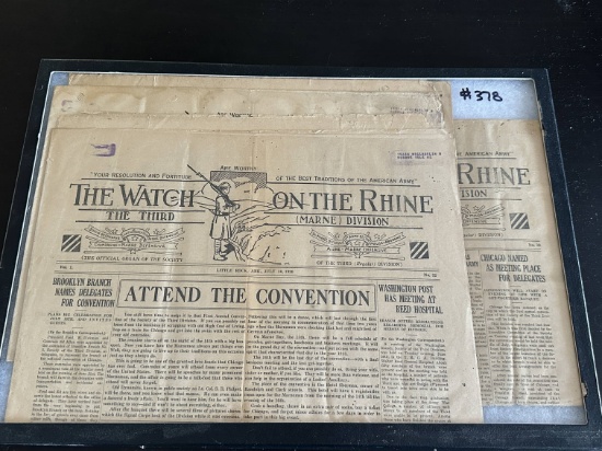 (5) WWI 3rd Division Germany Occupation Newspapers. U.S. Army.