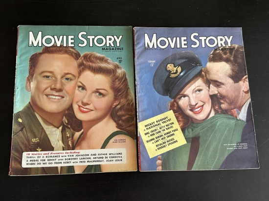 (2) WWII Movie Star Military Related Cover Magazines.