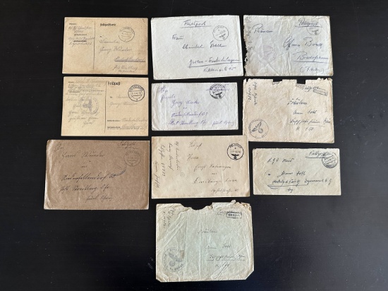 (10) WWII German Soldier Feldpost Postal Covers
