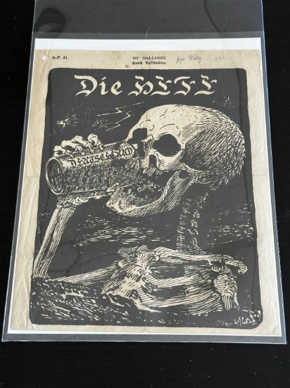 Great WWI Propaganda Leaflet - From Balloon.