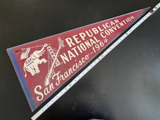 1964 Republican National Convention Souvenir Pennant.
