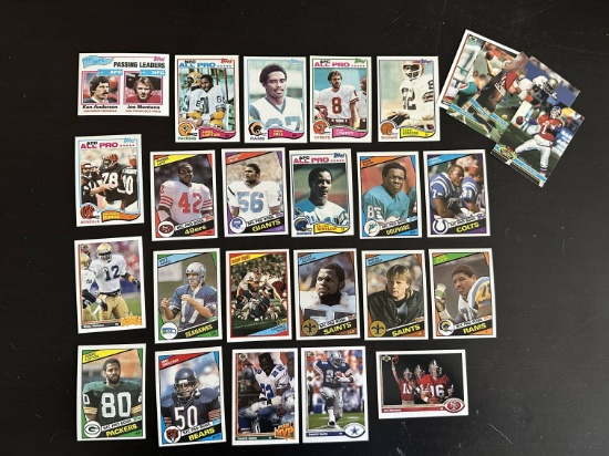 Various Vintage NFL Football Trading Cards See Pics