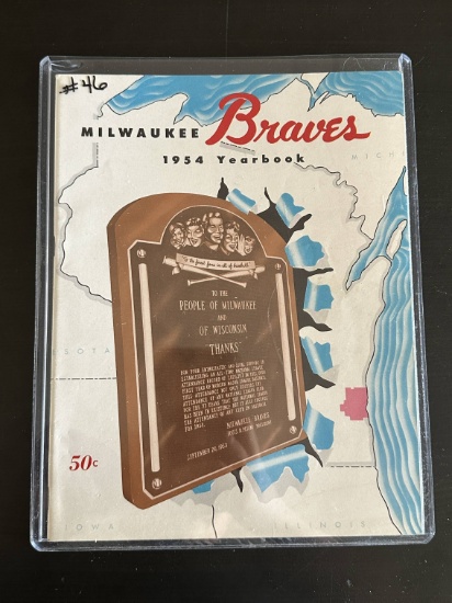 1954 Milwaukee Braves Yearbook - Nice Shape!
