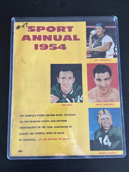 1954 "Sport" Annual Magazine - Great Cover.