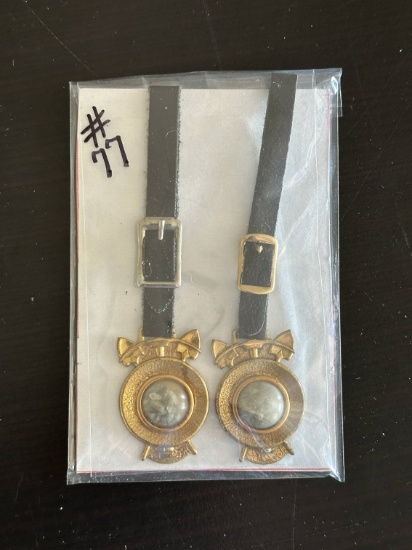 (2) 1940 Tom Mix "Gold Ore" Watch Fob Premiums.