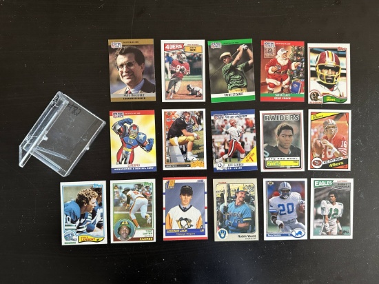 Lot of Assorted Vintage Sports Star Cards, Etc.