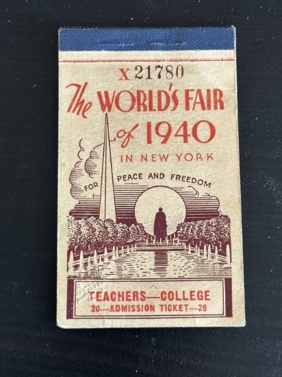 1940 NY World's Fair Teachers - College Ticket Booklet.